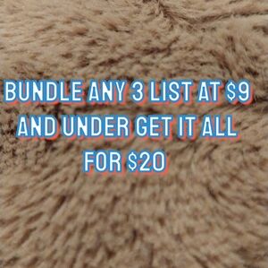 Bundle 3 under $9 and under get all 3 for $20